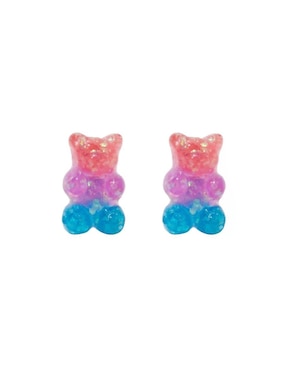 Aretes Cortos De Oso Claire's Con Acabado Brillante