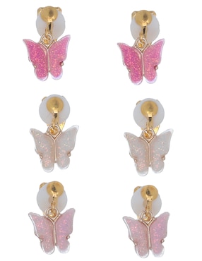 Set De Arete De Mariposa Claire´s Acabado Glitter