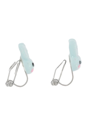 Aretes ear cuff de conejo Claire´s acabado glitter