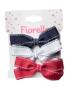 Set de 3 moños para cabello Fiorella