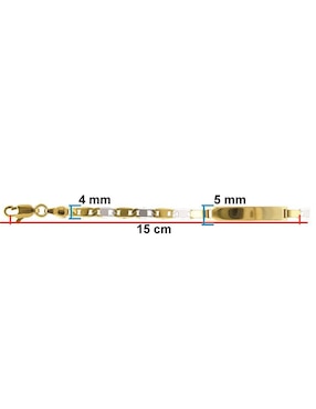 Pulsera Horoz 18 K con acabado chapa de oro