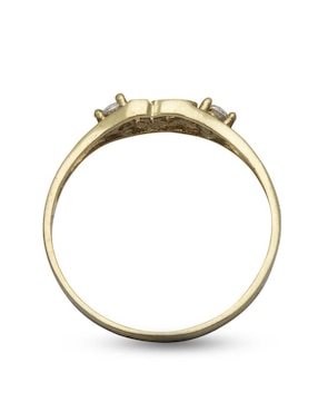 Anillo Horoz 10 k de oro zirconia pulido