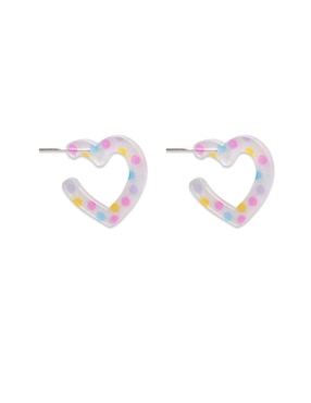 Aretes Cortos De Corazón Claire´s