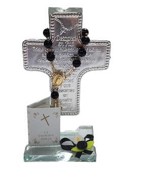 Cruz cristal de recuerdo para aniversario luctuoso Limerence by Claudia Herrera