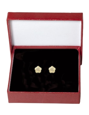 Broqueles de flor Horoz de oro con acabado diamantado zirconia