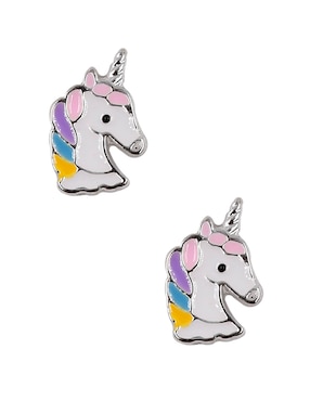 Aretes Cortos De Unicornio Claire's Con Acabado Brillante