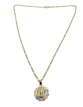 Medalla y cadena virgen de guadalupe Limerence By Claudia Herrera de oro laminado 14 K