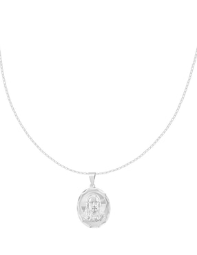 Medalla y cadena Jesús de Nazaret ovalada Horoz de plata P 925