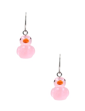 Aretes Cortos De Pato Claire's Con Acabado Brillante