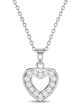 Medalla y cadena de corazón In Season Jewelry de plata P 925