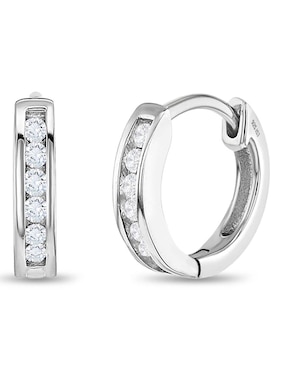 Aretes redondos In Season Jewelry de plata P 925 con acabado brillante