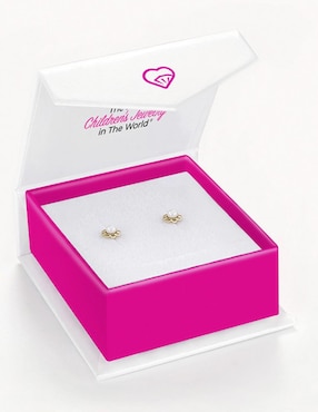 Broqueles de flor In Season Jewelry de oro amarillo 14 K con acabado brillante