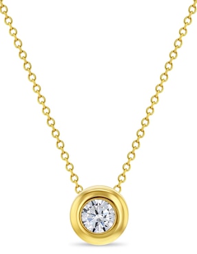 Medalla y cadena In Season Jewelry de oro amarillo 14 K