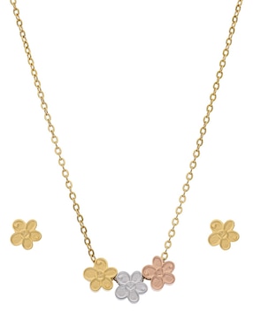 Aretes y collar de flor Nuvi