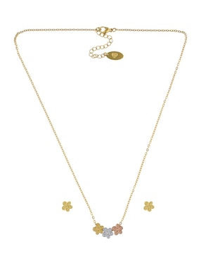 Aretes y collar de flor Nuvi