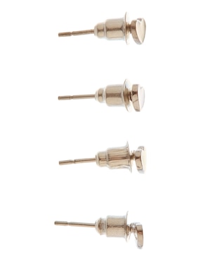 Set de aretes de corazón Piquenique con acabado brillante