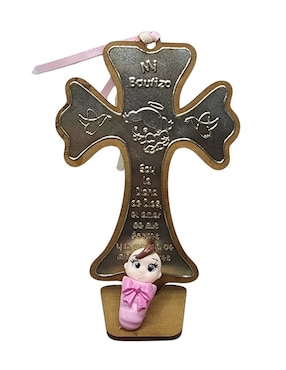 Set cruz de madera de recuerdo para bautizo Limerence by Claudia Herrera