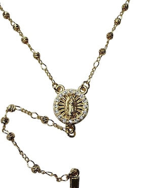 Rosario Limerence By Claudia Herrera cadena de acero inoxidable premium con zirconia cúbica
