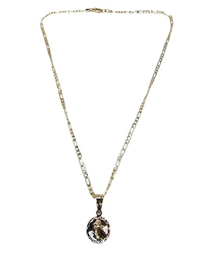 Medalla y cadena san benito Limerence By Claudia Herrera de oro laminado 14 K