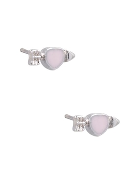 Aretes de corazón Claire´s con acabado brillante