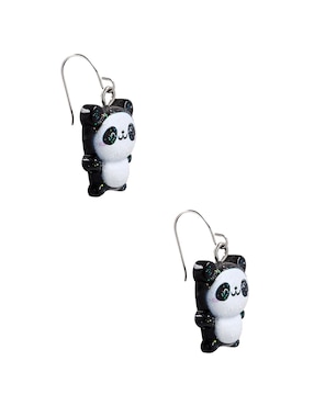 Aretes de panda Claire´S con acabado brillante
