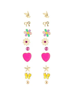 Set de aretes Piquenique con acabado brillante