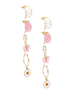 Set de aretes That'S It con acabado brillante