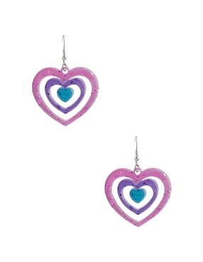Aretes de corazón Claire´S con acabado brillante
