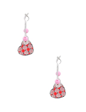 Arracadas de corazón Claire´s con acabado brillante