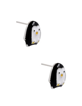 Aretes corto de pingüino Claire´s con acabado mate