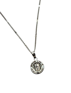 Medalla y cadena Virgen de Guadalupe Limerence By Claudia Herrera de plata P 925