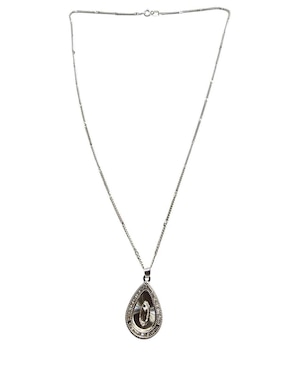 Medalla y cadena virgen de guadalupe de gota Limerence By Claudia Herrera de plata P 925