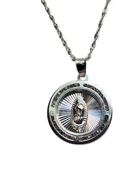 Medalla y cadena virgen de guadalupe Limerence By Claudia Herrera de plata P 925