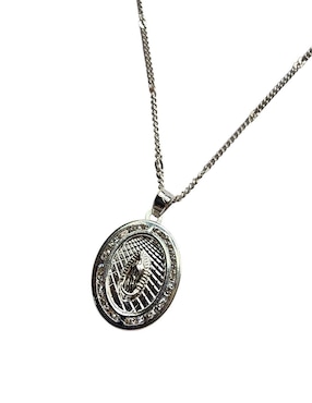 Medalla y cadena Virgen de Guadalupe ovalada Limerence By Claudia Herrera de plata P 925