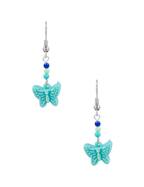 Aretes largos de mariposa Claire´s con acabado brillante