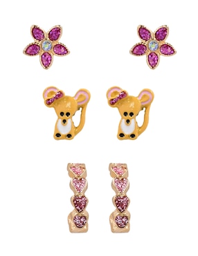 Set de aretes claire´s con acabado brillante