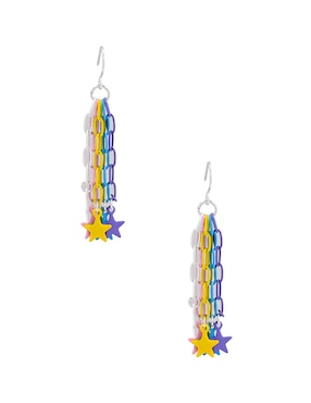 Aretes largos de estrella claire´s con acabado mate