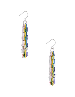 Aretes largos de estrella claire´s con acabado mate