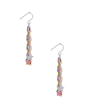 Aretes largos de estrella claire´s con acabado mate