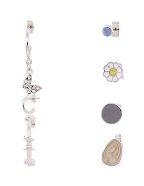 Set de aretes That's It con acabado brillante