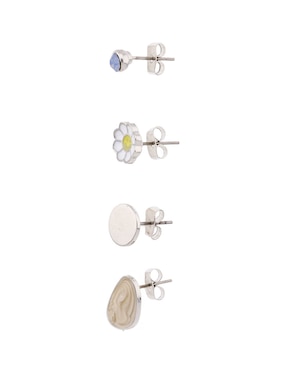 Set de aretes That's It con acabado brillante