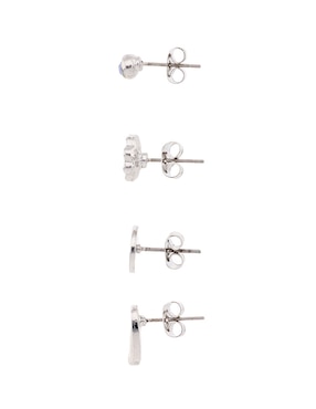 Set de aretes That's It con acabado brillante