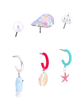 Set de aretes That'S It con acabado brillante