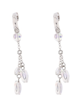 Aretes largos de corazón That's It con acabado brillante