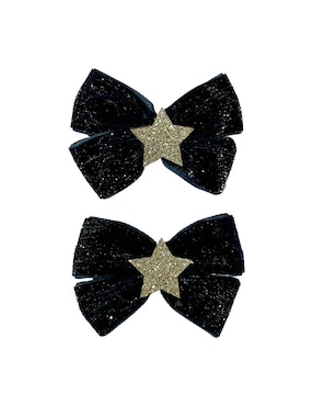 Set de 2 moños para cabello Fiorella con aplicación broche