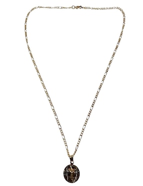 Medalla y cadena Limerence By Claudia Herrera de oro laminado 14 K