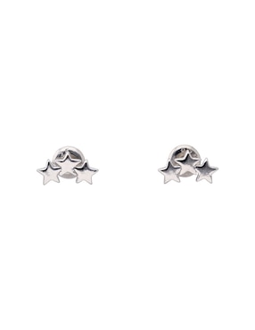 Aretes cortos de estrella In Season Jewelry de plata P 925 con acabado pulido