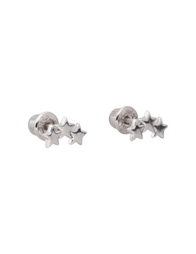 Aretes cortos de estrella In Season Jewelry de plata P 925 con acabado pulido