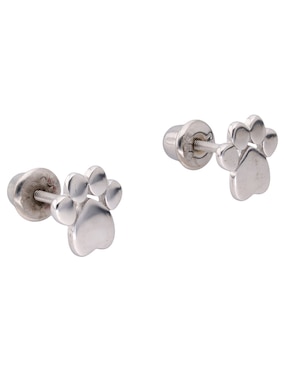 Aretes cortos de huella In Season Jewelry de plata P 925 con acabado pulido