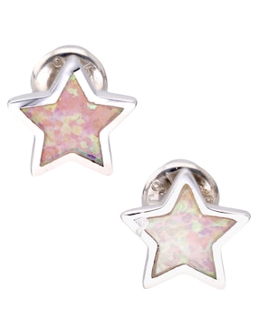 Aretes cortos de estrella In Season Jewelry de plata P 925 con acabado pulido